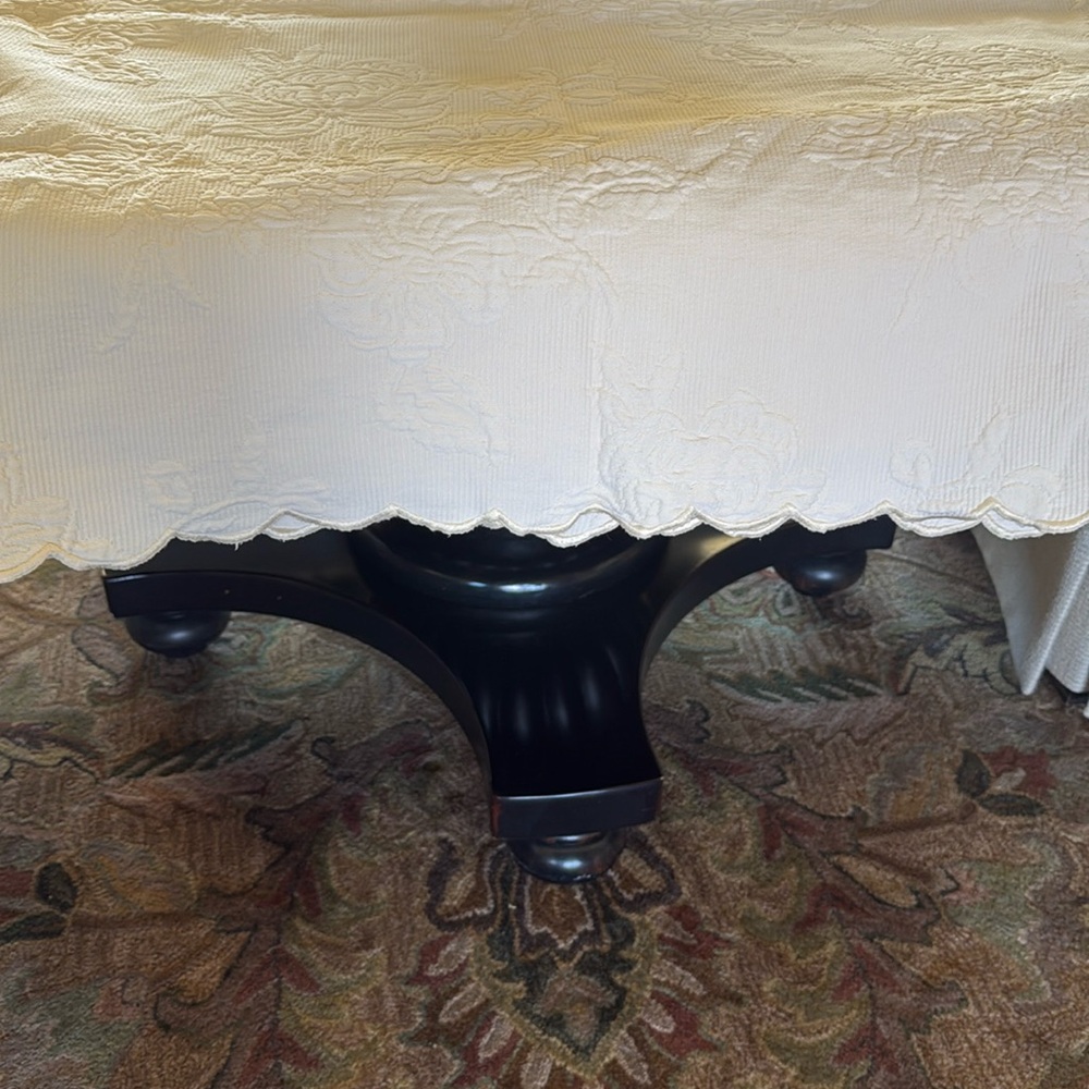 107” x 56” quilted matelasse tablecloth